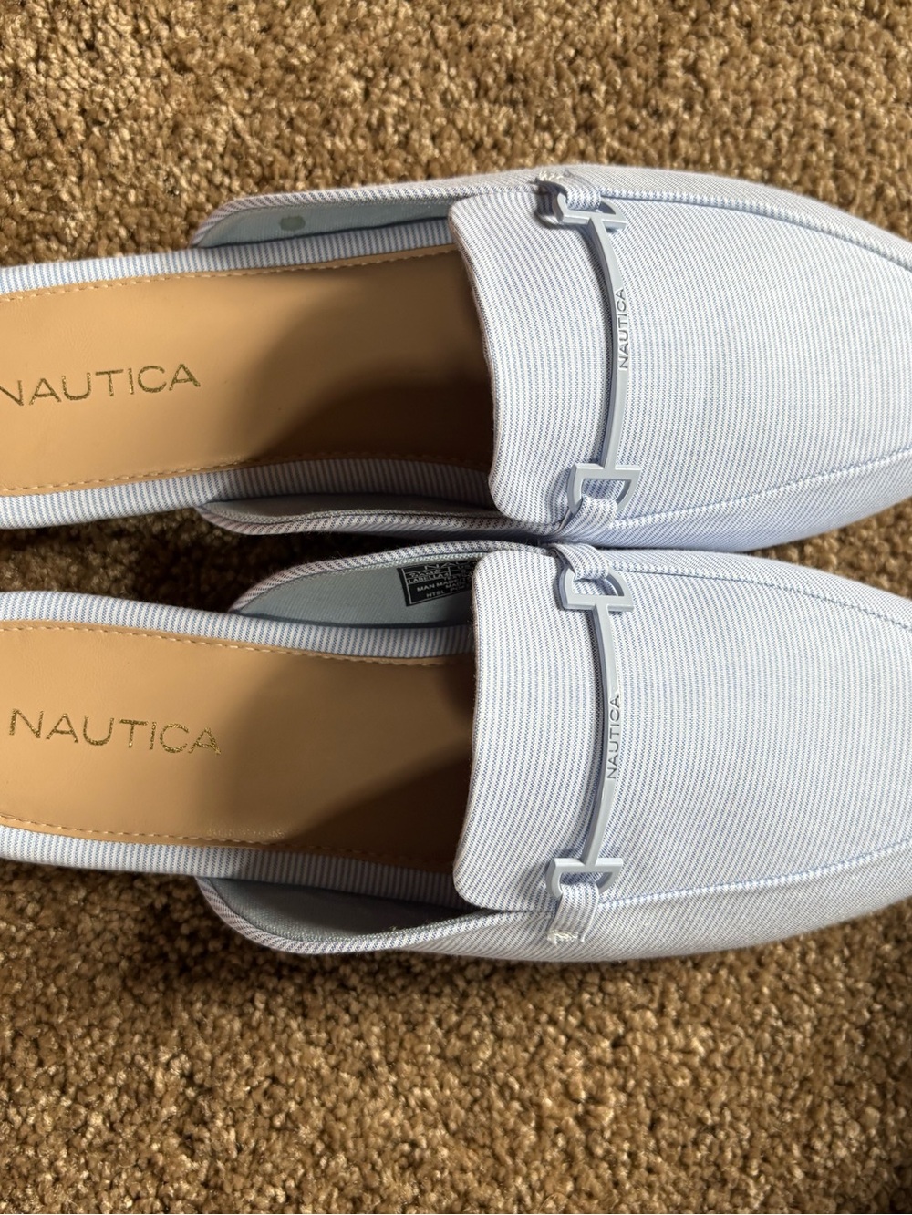 Nautica Women’s  Pastel Blue Slip-On Loafers